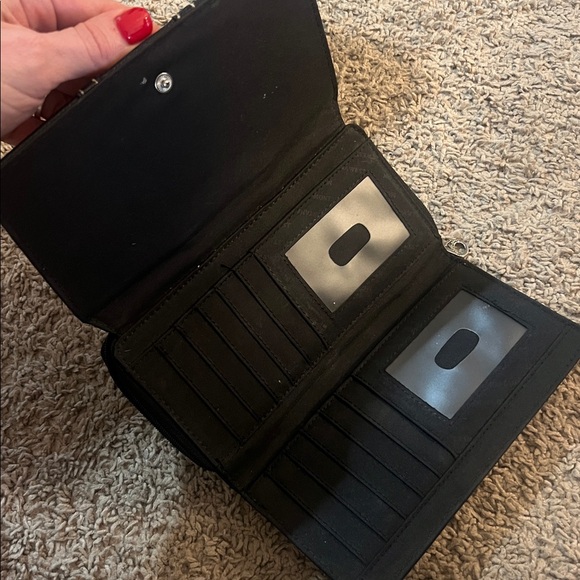 Montana West Black and Silver Embroidered Wallet - Picture 2 of 3